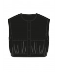 Жилет текстильный для девочек черный