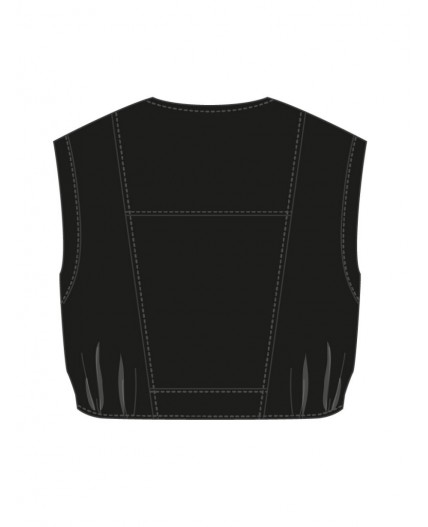 Жилет текстильный для девочек черный