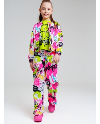 Толстовка трикотажная для девочек разноцветный