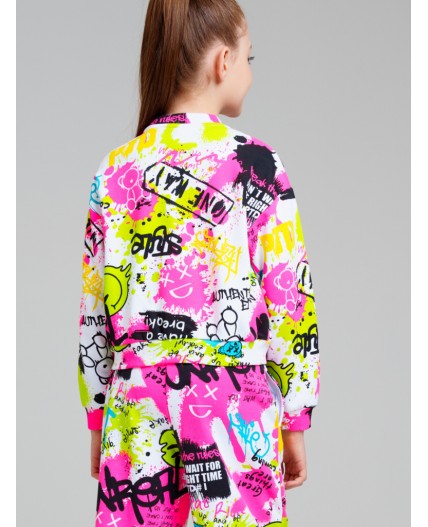 Толстовка трикотажная для девочек разноцветный