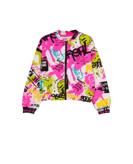 Толстовка трикотажная для девочек разноцветный