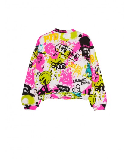 Толстовка трикотажная для девочек разноцветный