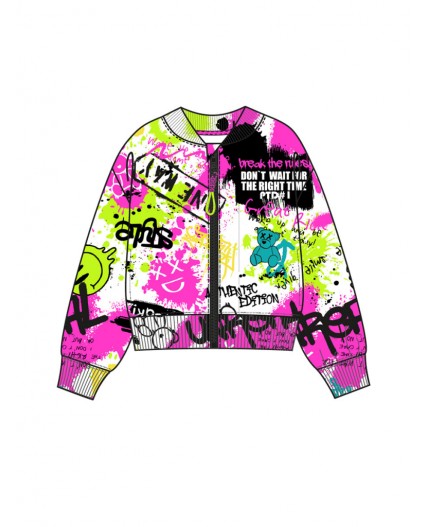 Толстовка трикотажная для девочек разноцветный