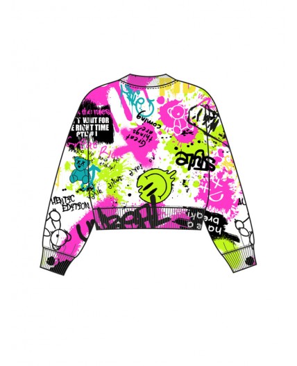 Толстовка трикотажная для девочек разноцветный