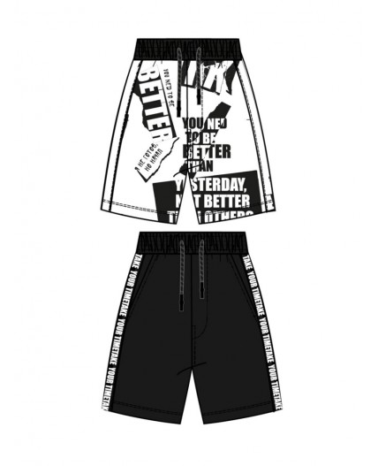 Шорты трикотажные для мальчиков, 2 шт в комплекте белый,черный