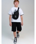 Шорты трикотажные для мальчиков, 2 шт в комплекте черный,белый