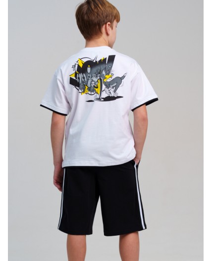 Шорты трикотажные для мальчиков, 2 шт в комплекте черный,белый