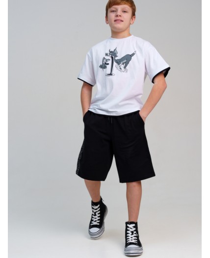 Шорты трикотажные для мальчиков, 2 шт в комплекте черный,белый
