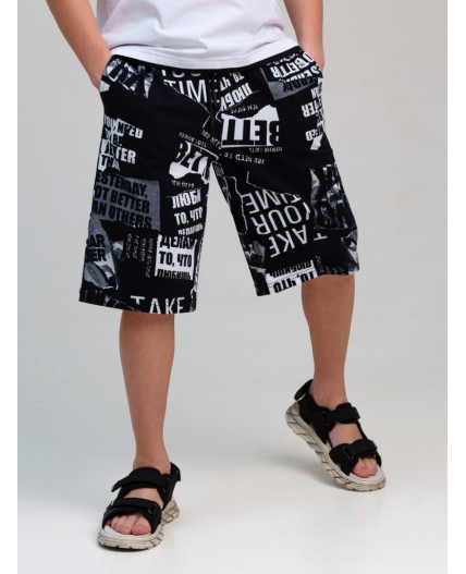 Шорты трикотажные для мальчиков, 2 шт в комплекте черный,белый