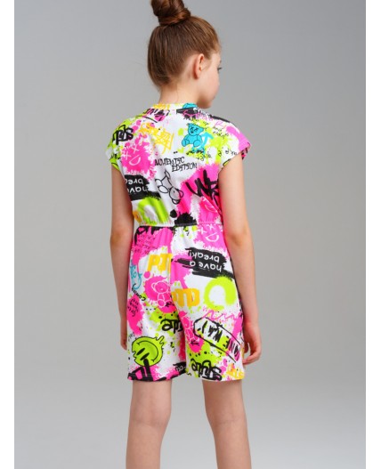 Комбинезон трикотажный для девочек разноцветный