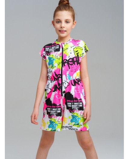 Комбинезон трикотажный для девочек разноцветный