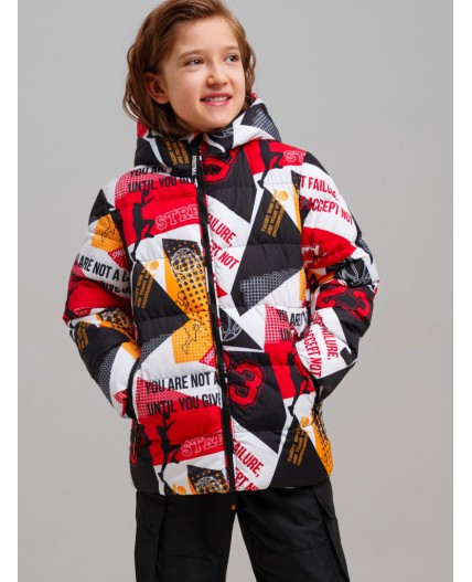 Куртка текстильная с полиуретановым покрытием для мальчиков разноцветный
