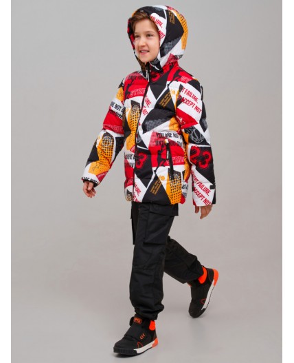 Куртка текстильная с полиуретановым покрытием для мальчиков разноцветный