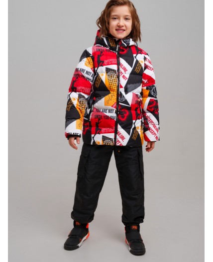 Куртка текстильная с полиуретановым покрытием для мальчиков разноцветный