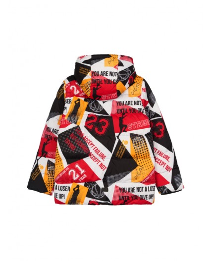 Куртка текстильная с полиуретановым покрытием для мальчиков разноцветный