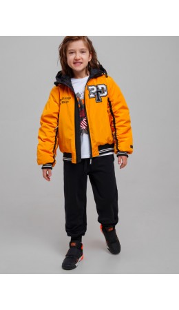 Куртка текстильная с полиуретановым покрытием для мальчиков оранжевый