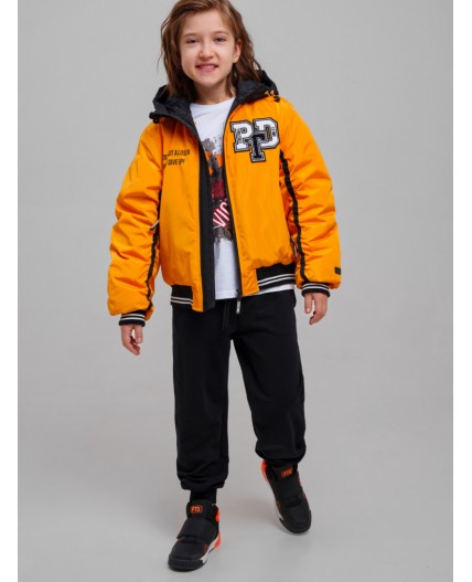 Куртка текстильная с полиуретановым покрытием для мальчиков оранжевый