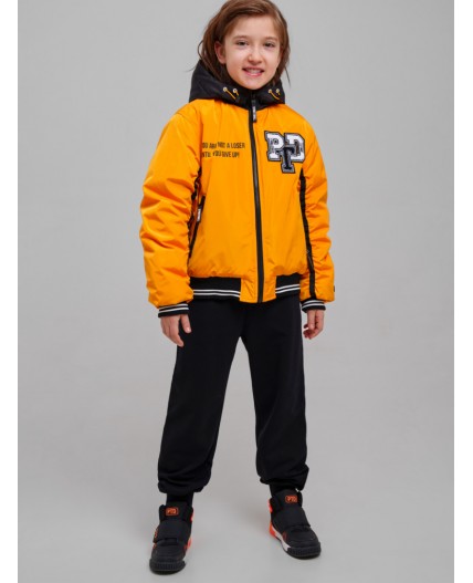 Куртка текстильная с полиуретановым покрытием для мальчиков оранжевый