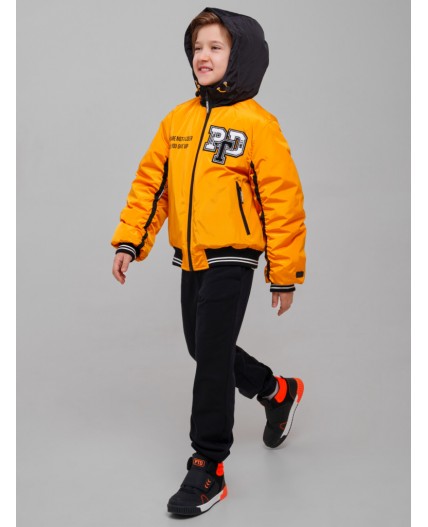 Куртка текстильная с полиуретановым покрытием для мальчиков оранжевый
