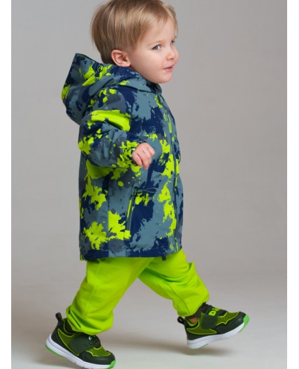 Куртка детская текстильная с полиуретановым покрытием для мальчиков (ветровка) зеленый,темно-зеленый,светло-зеленый