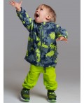 Куртка детская текстильная с полиуретановым покрытием для мальчиков (ветровка) зеленый,темно-зеленый,светло-зеленый