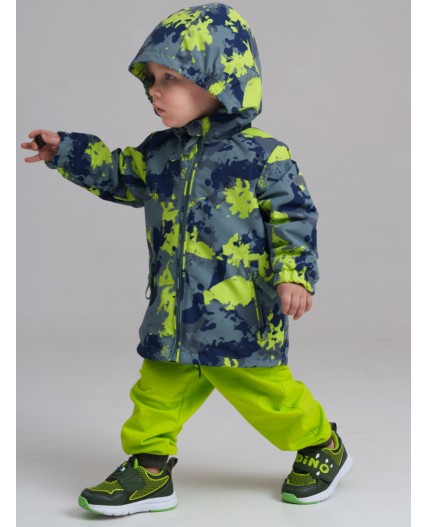 Куртка детская текстильная с полиуретановым покрытием для мальчиков (ветровка) зеленый,темно-зеленый,светло-зеленый