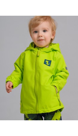 Куртка детская текстильная с полиуретановым покрытием для мальчиков (ветровка) светло-зеленый