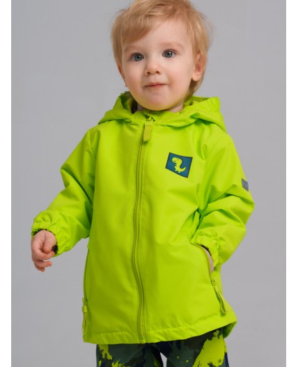 Куртка детская текстильная с полиуретановым покрытием для мальчиков (ветровка) светло-зеленый