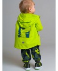 Куртка детская текстильная с полиуретановым покрытием для мальчиков (ветровка) светло-зеленый