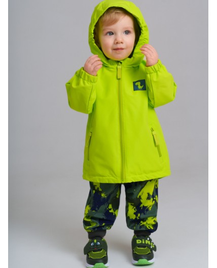 Куртка детская текстильная с полиуретановым покрытием для мальчиков (ветровка) светло-зеленый