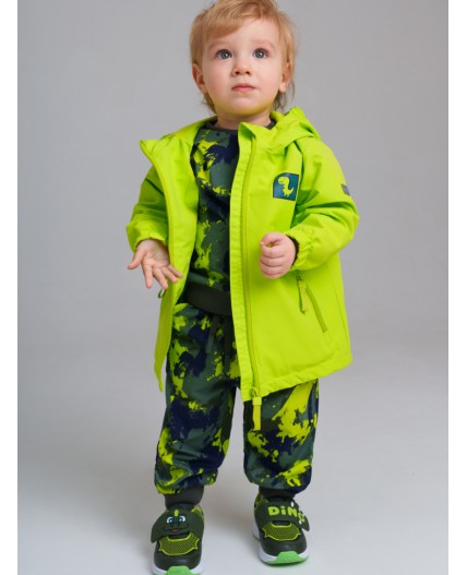 Куртка детская текстильная с полиуретановым покрытием для мальчиков (ветровка) светло-зеленый