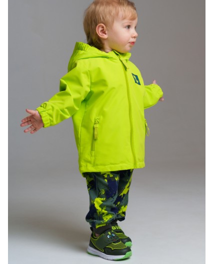 Куртка детская текстильная с полиуретановым покрытием для мальчиков (ветровка) светло-зеленый