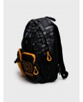 Рюкзак текстильный для мальчиков черный,оранжевый