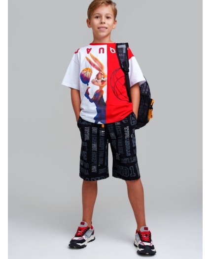 Рюкзак текстильный для мальчиков черный,оранжевый