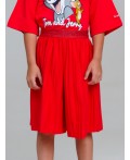 Юбка-шорты трикотажные для девочек красный