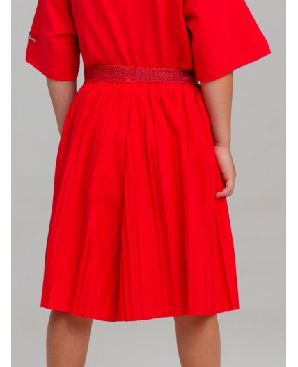 Юбка-шорты трикотажные для девочек красный