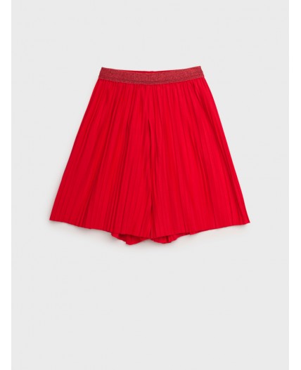 Юбка-шорты трикотажные для девочек красный