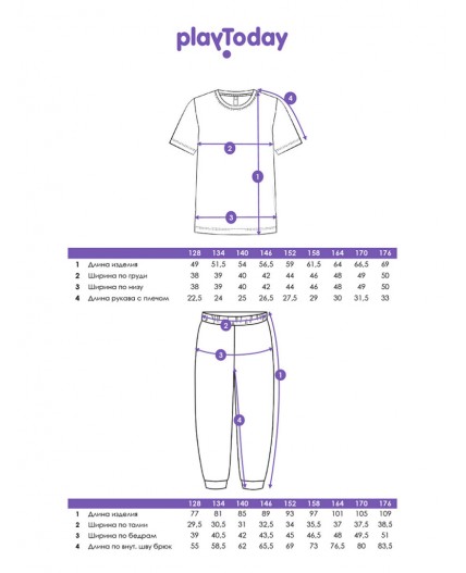 Комплект трикотажный для мальчиков: фуфайка (футболка), брюки тёмно-синий,красный,голубой