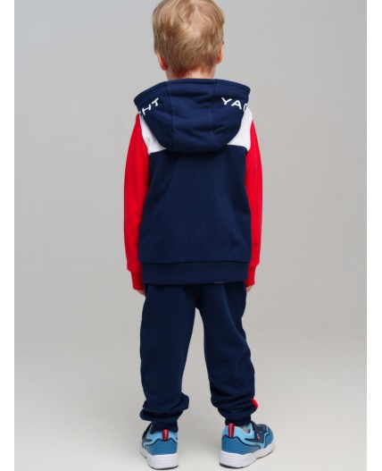 Брюки трикотажные для мальчиков тёмно-синий,красный