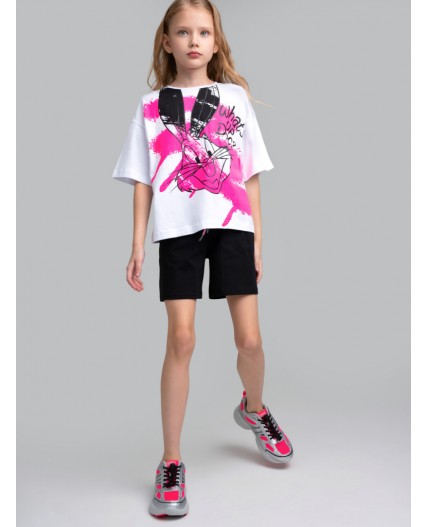 Полуботинки для девочек фуксия,серебряный