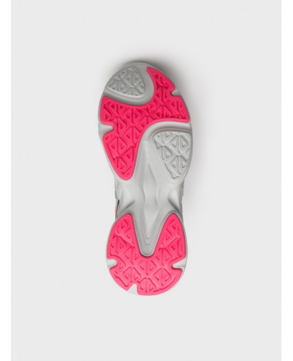 Полуботинки для девочек фуксия,серебряный