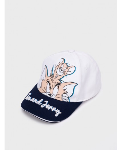 Кепка текстильная для девочек белый,черный