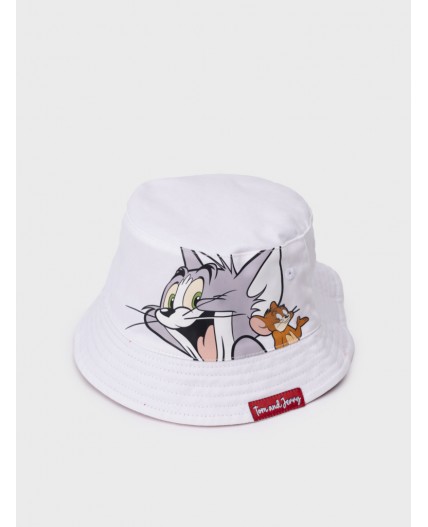 Панама текстильная для девочек белый,красный