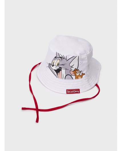 Панама текстильная для девочек белый,красный