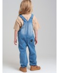Полукомбинезон текстильный джинсовый для девочек голубой