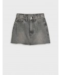 Юбка текстильная джинсовая для девочек серый