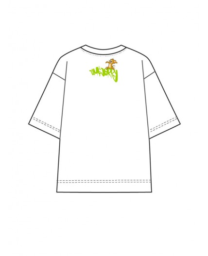 Фуфайка трикотажная для девочек (футболка) белый