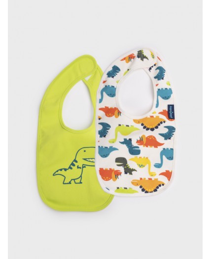 Нагрудник детский трикотажный для мальчиков, 2 шт в комплекте разноцветный