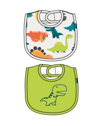 Нагрудник детский трикотажный для мальчиков, 2 шт в комплекте разноцветный