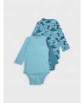 Боди детское трикотажное для мальчиков, 2 шт в комплекте голубой